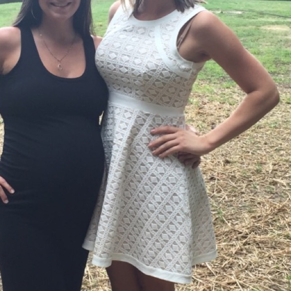 White Embroidered Dress -perfect for bridal shower